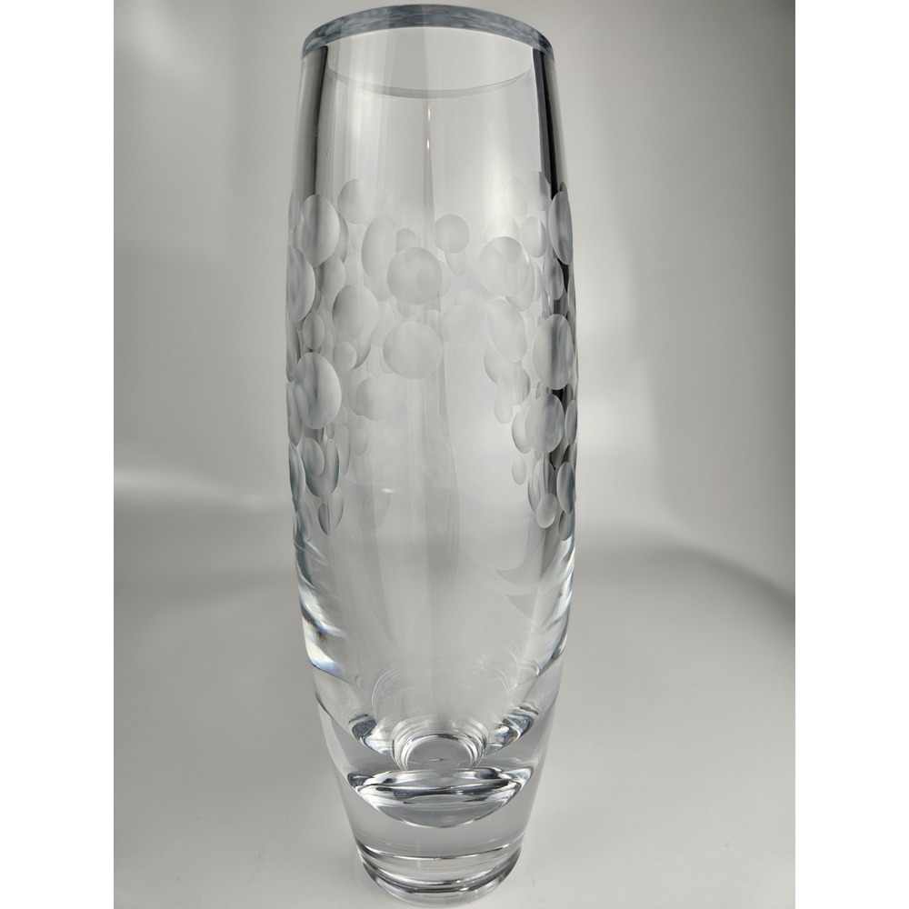 Bohemia Crystal Vase‎ Inverted Bubbles Czech Republic Original Box Elegant! - Picture 7 of 15